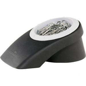 Durable Büroklammerspender 771301, Vegas, magnetisch, mit 100 Klammern, schwarz / grau