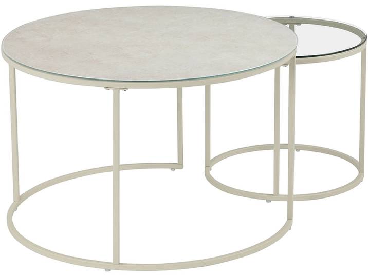 Set für Couchtische KALILA 70x70x45cm beige
