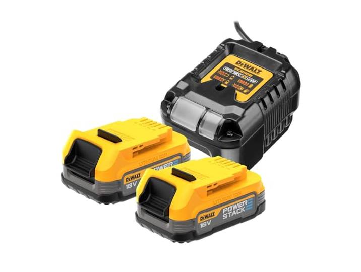 Dewalt - Pack 2 batteries POWERSTACK XR 18V 1.7Ah Li-Ion + chargeur - DCB1102E2-QW