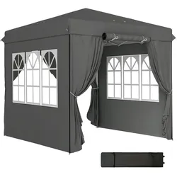 Outsunny - Pavillon - 250Lx250Wx268Hcm - Dunkelgrau