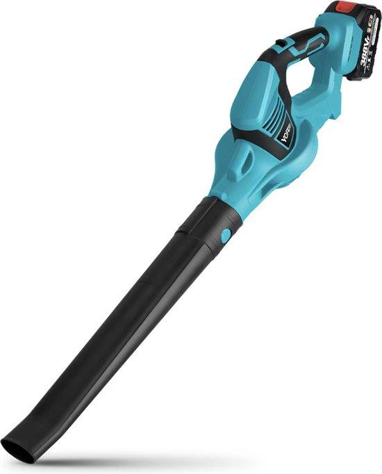 J&R Elektrische blazer 18V 2000W blauw met accu