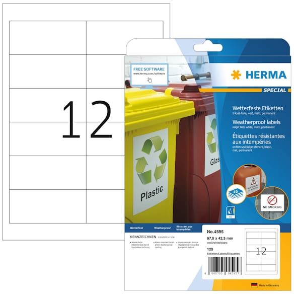 Herma label outdoor inkjet 497x42,3 (120)