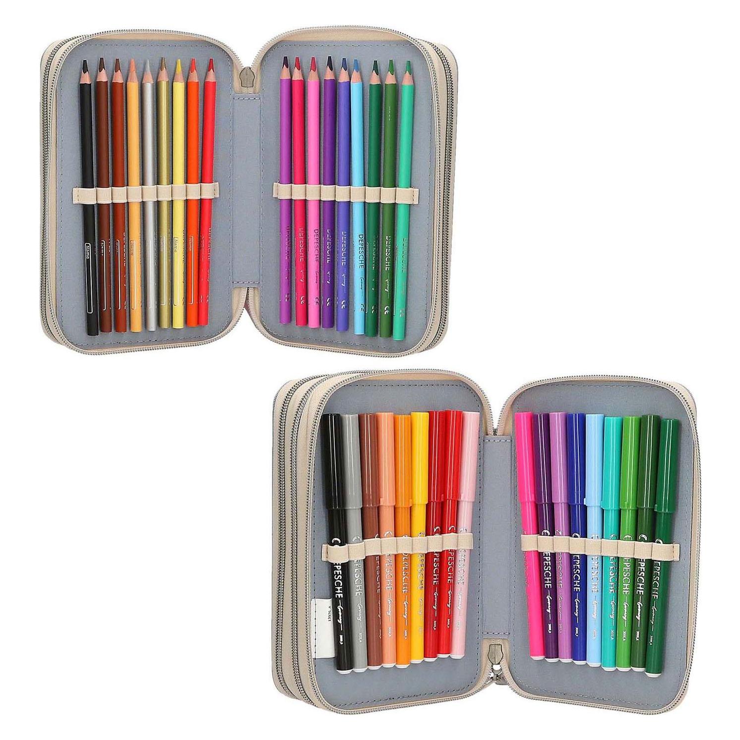 Schmidt Spiele DEPESCHE Miss Melody Federtasche LED 3 Fächer (DP13976)