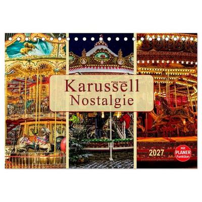 Karussell - Nostalgie (Tischkalender 2027 DIN A5 quer), CALVENDO Monatskalender