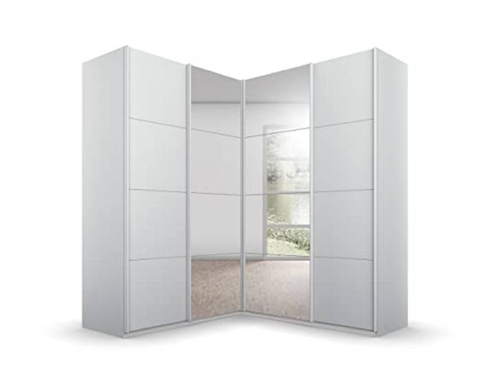 Rauch Möbel QUADRA, Eckschrank, Farbe Seidengrau, Breite 181 cm