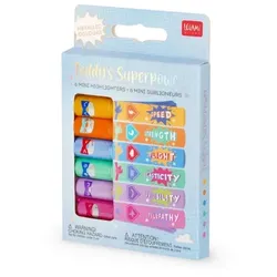 Legami Set mit 6 Mini-Textmarkern - Teddy's Superpower