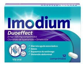 Imodium Duoeffect 2mg + 125mg Comprimidos 12 comprimidos
