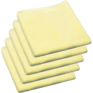 Vileda-Professional Allzwecktuch Micro Tuff Plus, 38 x 38 cm, aus Mikrofaser, gelb, waschbar, 5 Stück