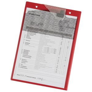 Eichner Auftragstasche Secure 9015-00715, A4, mit Schlüsselfach und Verpixelung, rot, 10 Stück