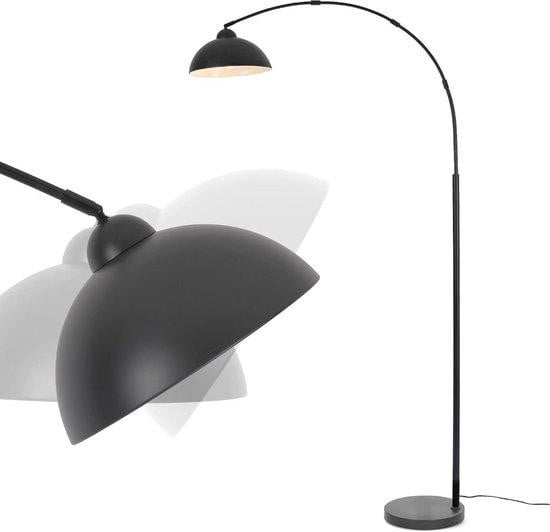LuminexDesigns Booglamp Zilver - Staande Lamp voor de Woonkamer - Hoogte: 204 cm