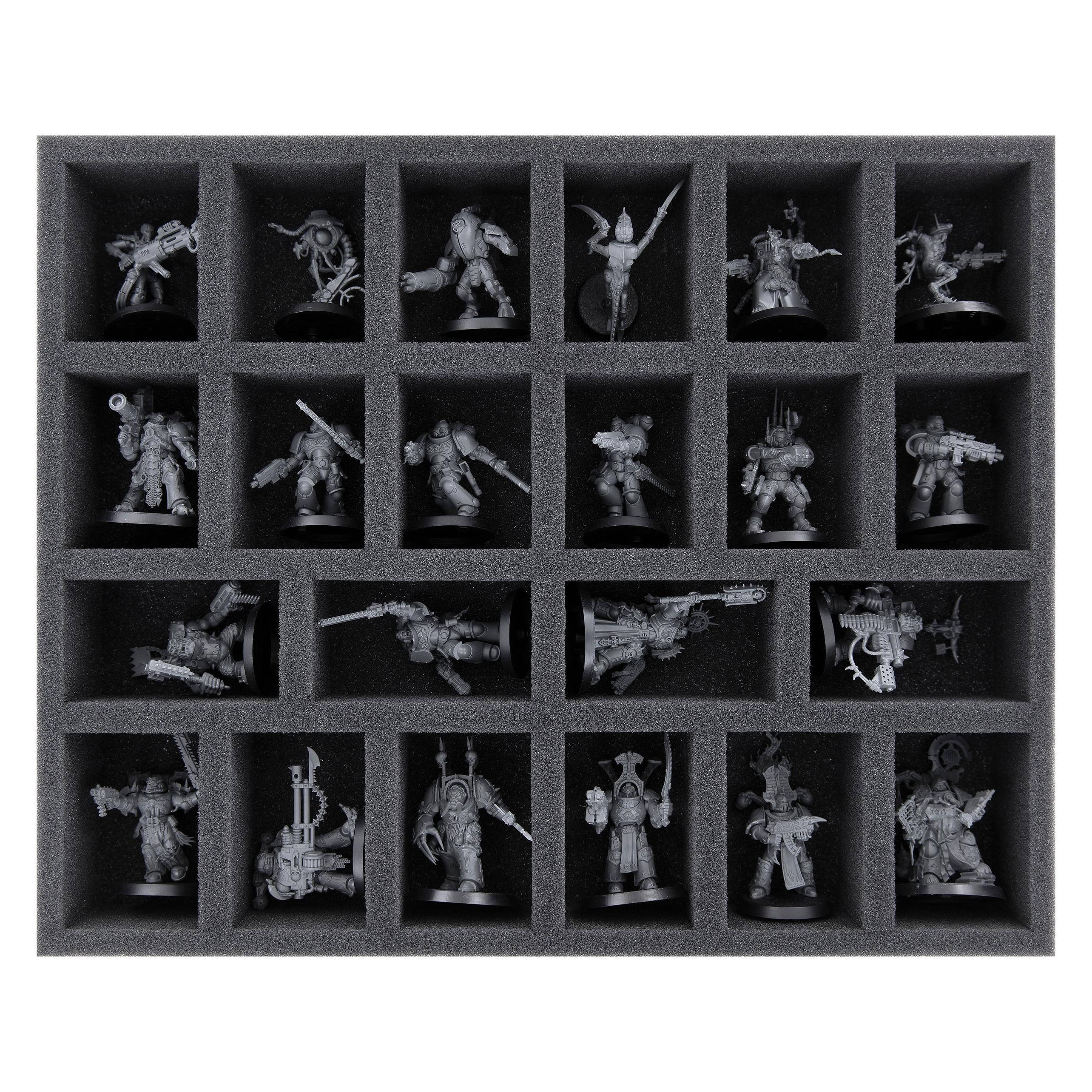 Feldherr FS050A046 - 50 mm Schaumstoffeinlage für Kill Team - 22 Fächer (Schaumstoff) (FS050A046)
