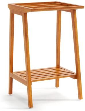 Costway Freestanding Towel Rack with Storage Shelf for Bathroom