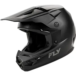 Fly Racing Kinetic Solid, Motocrosshelm - Matt-Schwarz - L