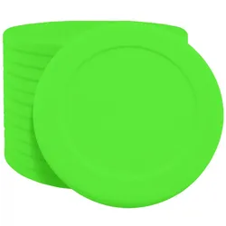 CombiCraft Kunststoff Wertmarken Neongrün 40mm Durchmesser, 100 Stück