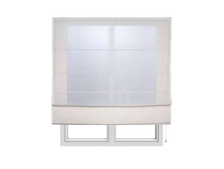 Storesdeco Raffrollos Weiße Streifen, 90 cm x 250 cm, Kunststoff, Uni, Rechteckig, 90x250 cm, Heimtextilien, Vorhänge, Rollos