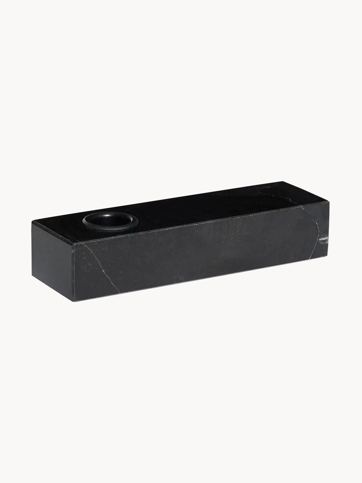Hübsch Home Marmeren kaarshouder Brick Black