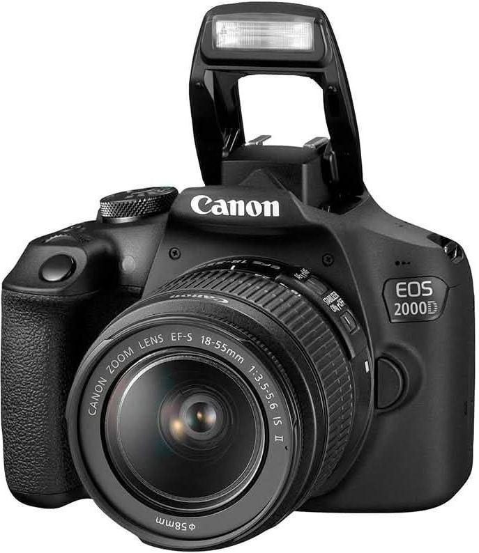 Canon EOS 2000D DSLR Camera with 18-55mm IS II Lens - Black, New