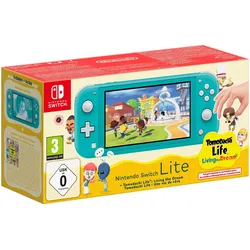 Nintendo Switch Lite + Tomodachi Life: Wo Träume wahr werden, Spielkonsole, Türkis