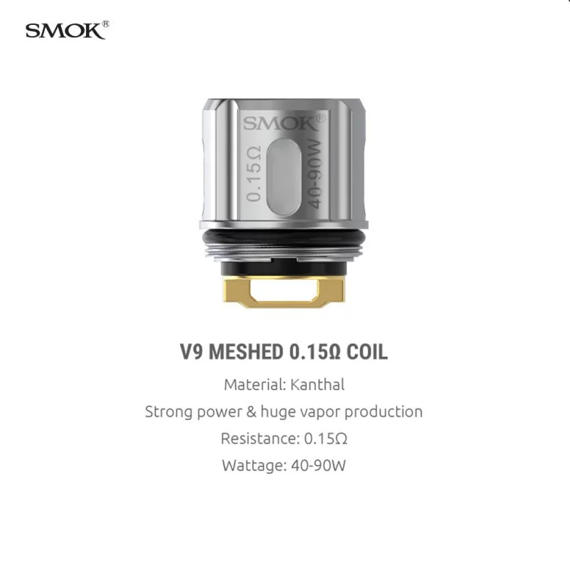Smok Tfv9 Resistenze Head Coil 0.15 Ohm - 5 Pezzi