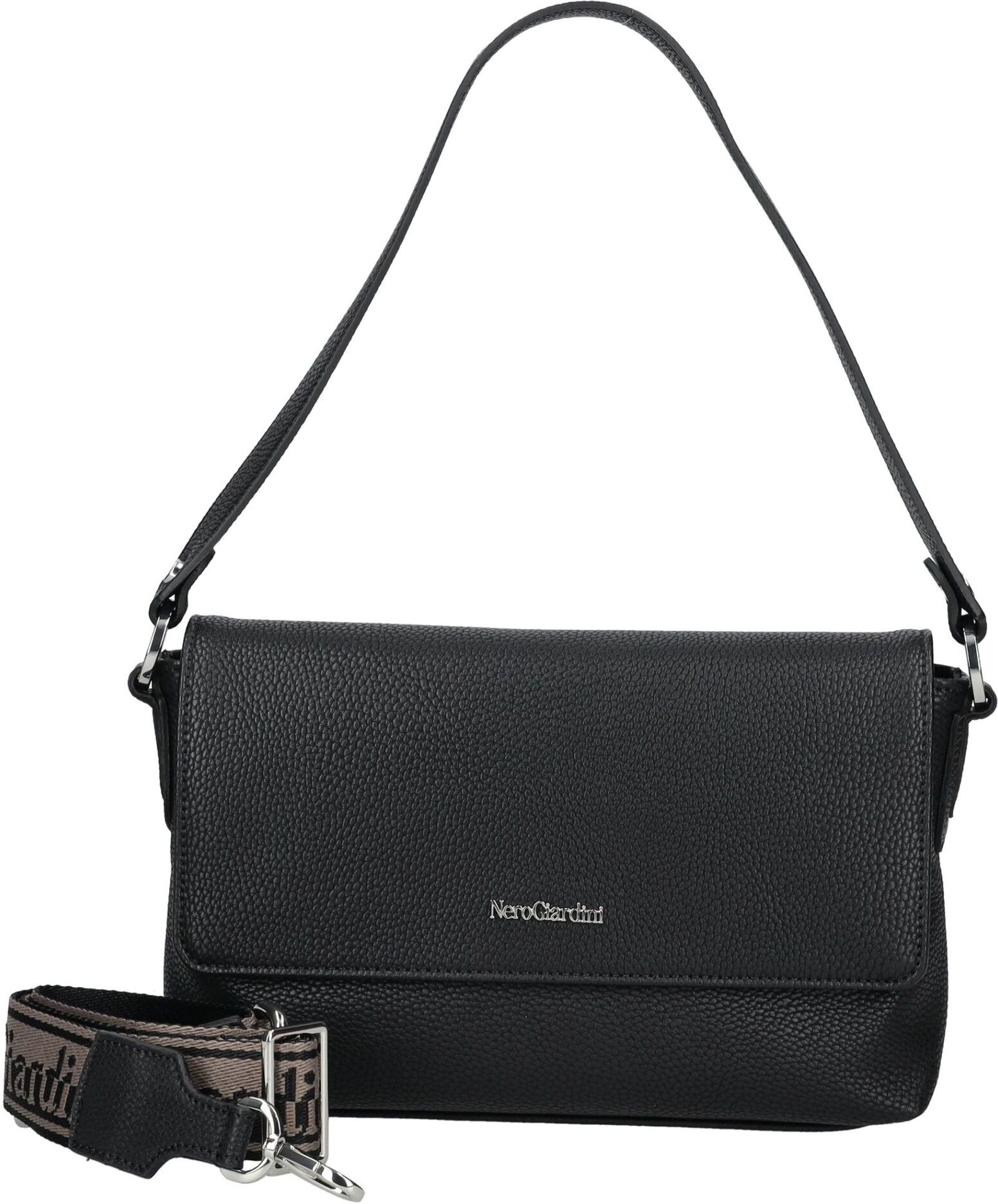 Henkeltasche NERO GIARDINI "Nero Giardini Taschen Lederimitat", Damen, Gr. onesize, schwarz, Lederimitat, Taschen