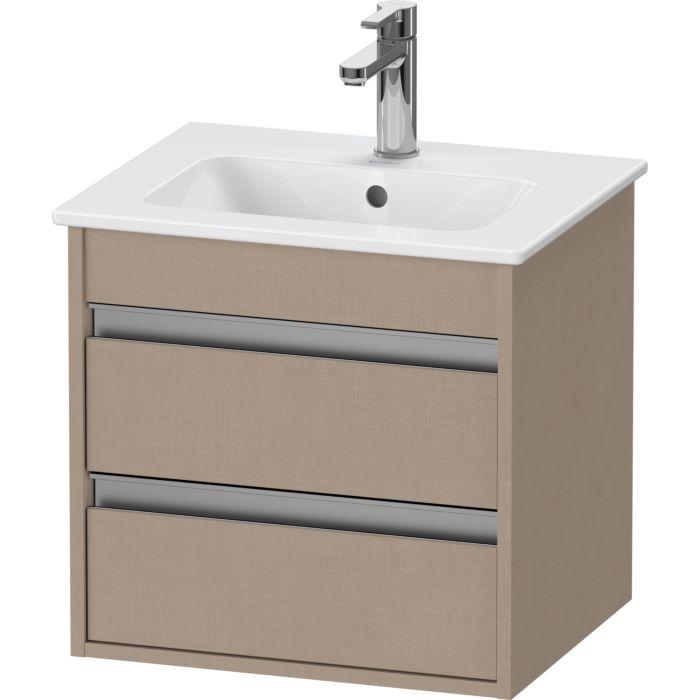 Duravit Ketho Waschtisch-Unterschrank KT644407575 50x41,2x48cm, 2 Schubkästen, wandhängend, leinen
