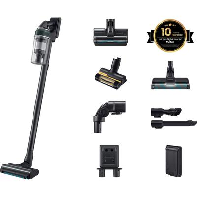 SAMSUNG Akku-Handstaubsauger "VS70H25XHT/WD, Jet 85S Wet&Clean", schwarz (teal grün), B:25cm H:113cm T:20,2cm, Akkusauger, beutellos, 770 W, beutellos, Ersatzakku separat erhältlich