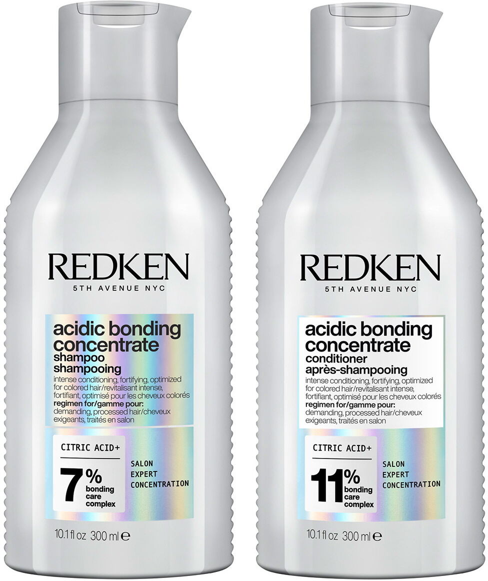 600ml Redken acidic bonding concentrate Set (Shampoo 300ml + Conditioner 300ml)