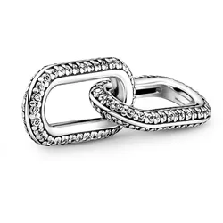 Pandora 799660C02 Doppeltes Verbindungselement Styling Pavé Weiß