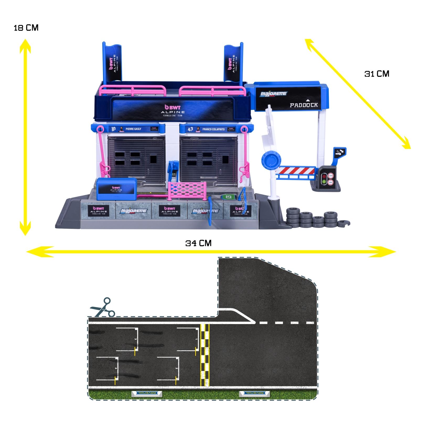 Majorette Motorsport Alpine Pit Stop + 1 Vehicle (8502106001)