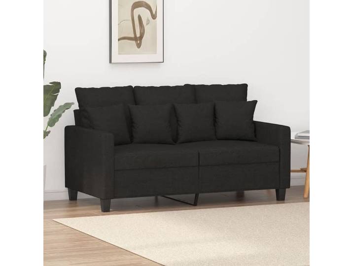 Canapé Relax CLOUD - Canapé à 2 places Noir 120 cm Tissu 8996