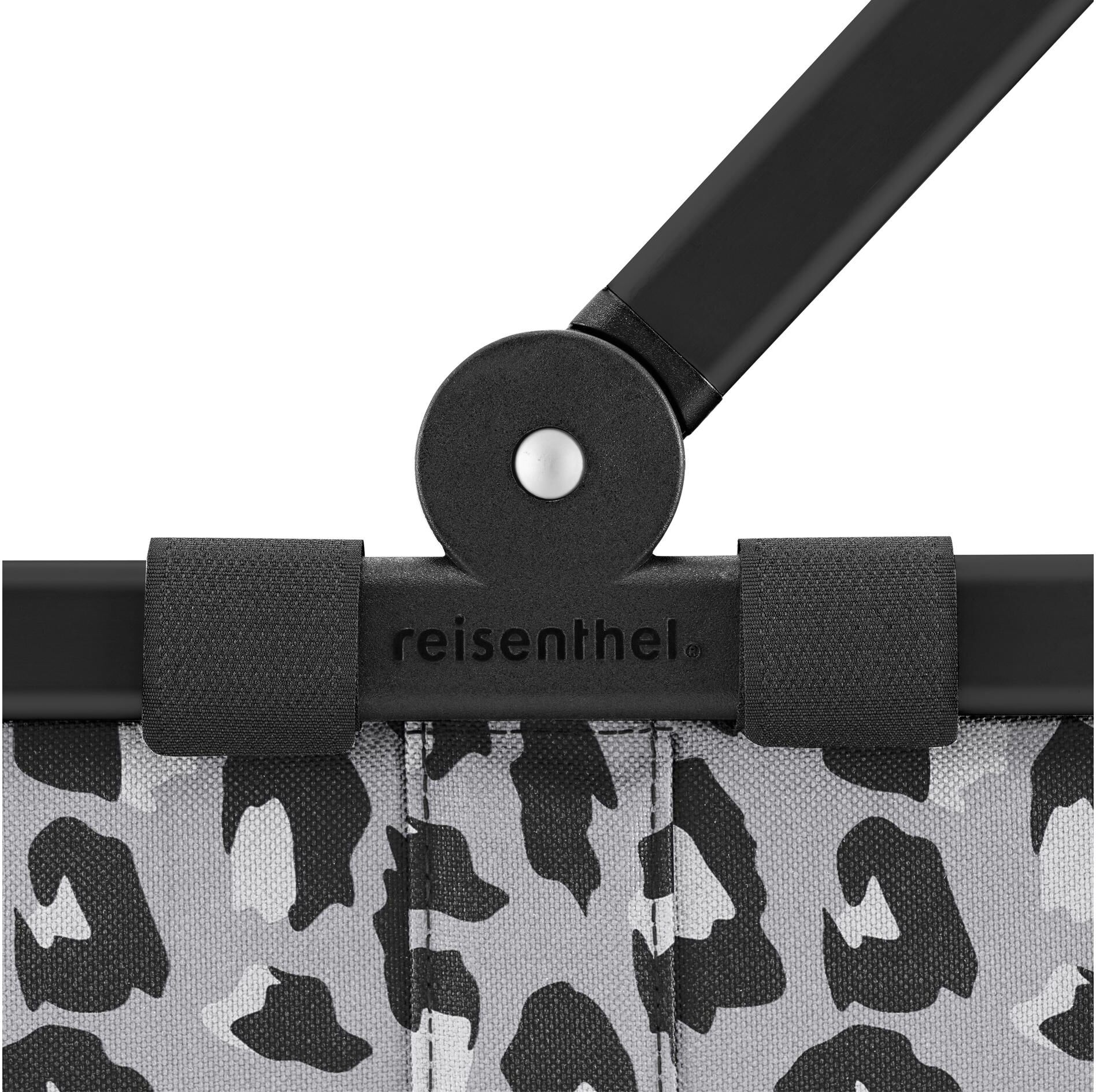Einkaufskorb REISENTHEL "Carrybag", Damen, grau (grau, schwarz, weiß), Polyester, Einkaufskörbe Einkaufskorb, Aus recyceltem Material grau, schwarz, weiß Einheitsgröße