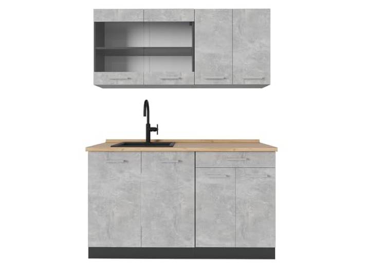 Vicco Küchenzeile R-Line, Beton, 140 cm