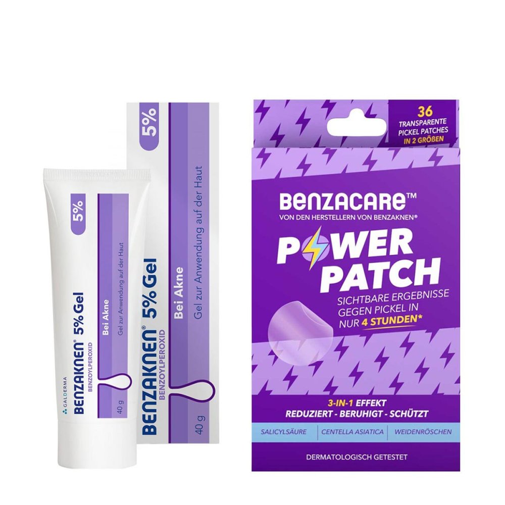 Galderma Laboratorium GmbH Benzaknen 5% + Benzacare Power Patch gegen Pickel 08105146