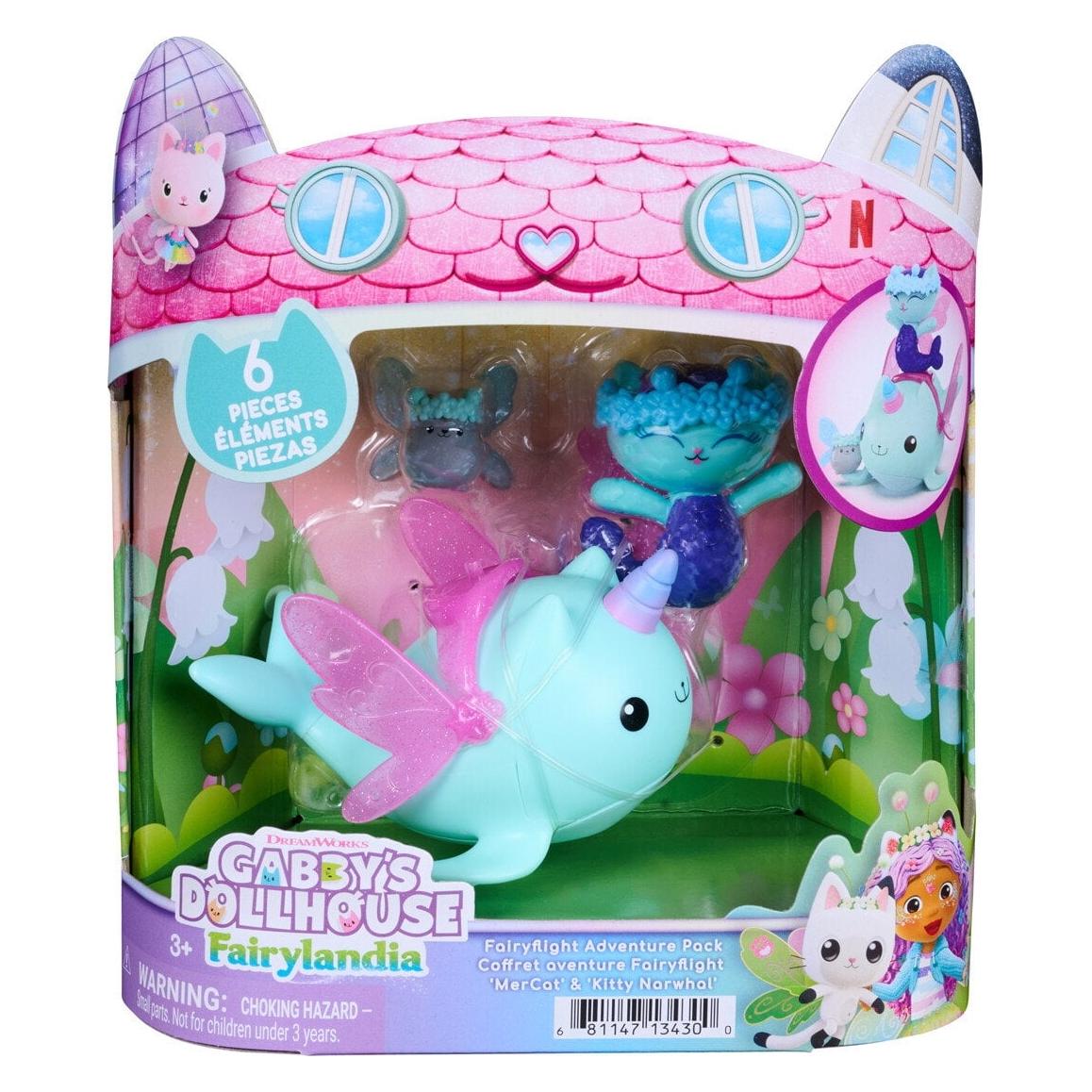 Gabby's Dollhouse - Fairyflight Figure Set - Mercat & Kitty Narwhale (0681147117440)