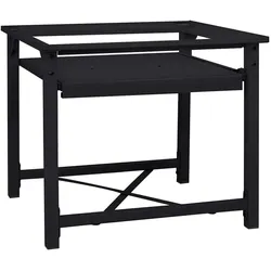 vidaXL Théo with high shelf (single pedestal), Waschmaschinenschrank, Schwarz