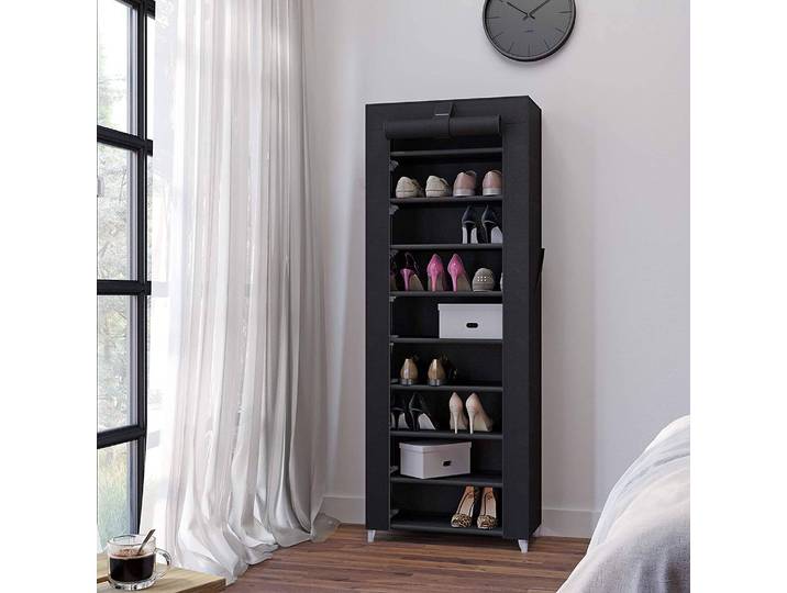 Schuhregal La Flotte 58cm Schwarz/Schwarz