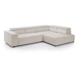 Exxpo by Gala Ecksofa mit Funktion Vittorio Cord Beige