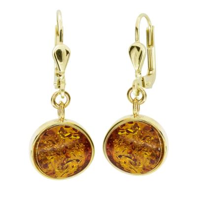 Paar Ohrhänger OSTSEE-SCHMUCK "Ostsee-Schmuck Ohrhänger Classic 10 mm Ohrhänger Classic 10 mm", gelb, Ohrringe, Damen, 30x11mm, Gelbgold 333