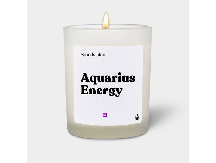 Duftkerze Weiss Woody Smells like: Aquarius Energy