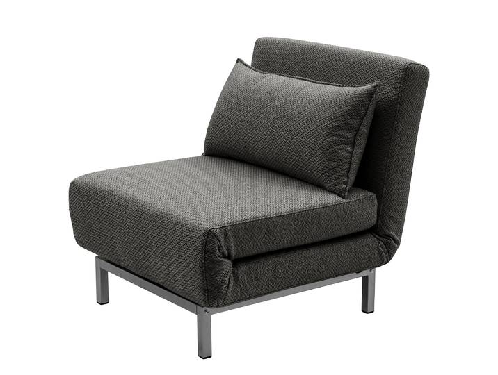Schlafsessel CARMACK Schwarz/Grau/Anthrazit Strukturstoff Lonne 77 x 78 x 85cm