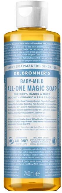 Dr Bronners JABÓN LÍQUIDO 18-IN-1 BEBÉS SIN PERFUME 240ml
