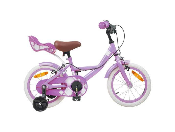 vidaXL Kinderfahrrad 14 Zoll für 3-5 Jahre alt Lila