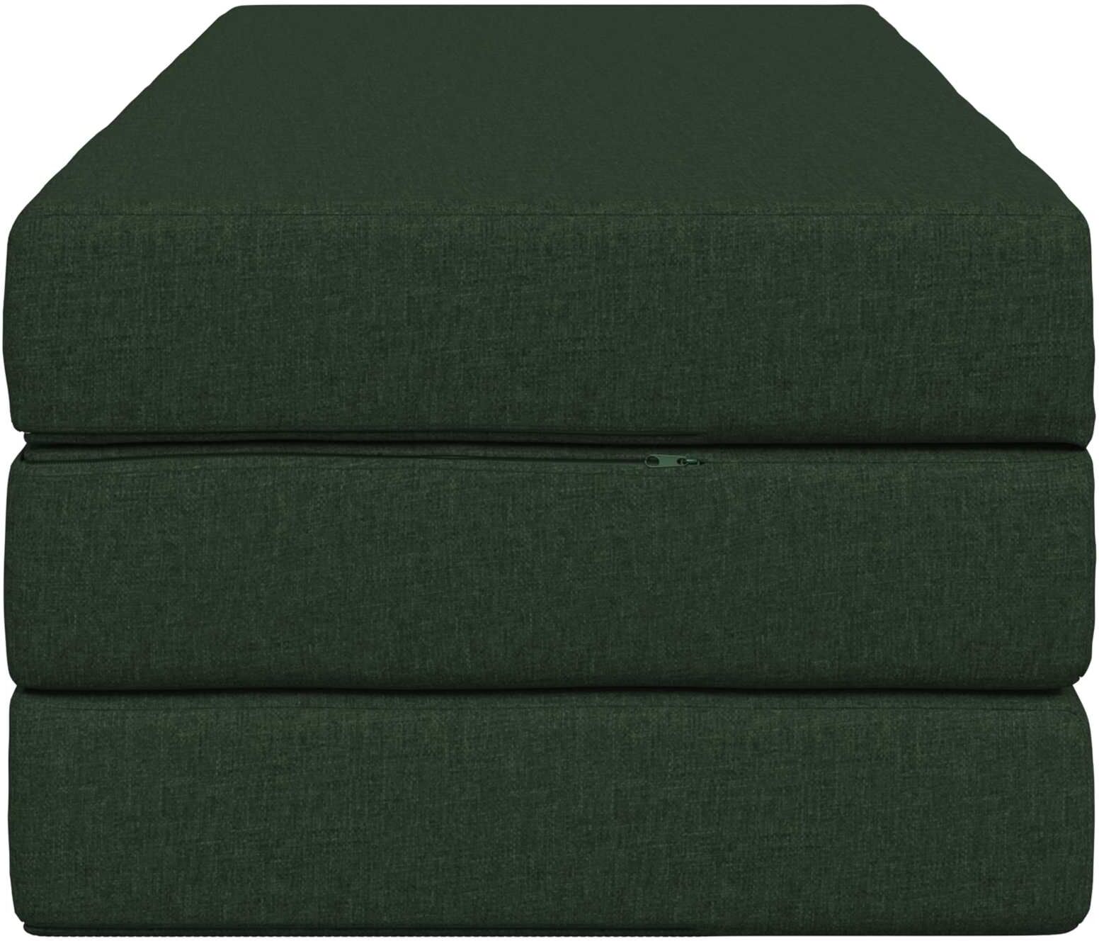 vidaXL Canapé-lit pliable 140 x 67 x 45 cm Vert foncé