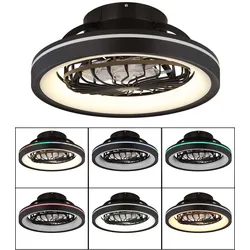 Deckenlampe Ventilator Raumlüfter Kühler Wohnzimmerleuchte, CCT 2700-6500K RGB LED Fernbedienung dimmbar Memory-Funktion Timer Nachtlicht, D 48 cm