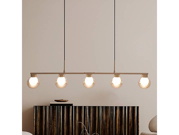 Suspension 116 x 150 x 12cm Marron 5 fer, poli verre teinté G9