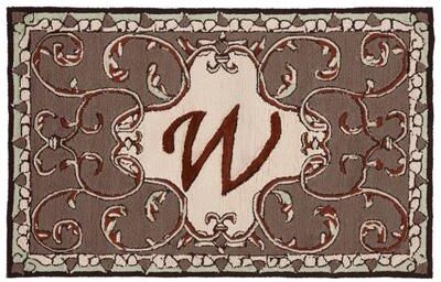 SAFAVIEH Hand-hooked Monogram J Mocha Rug