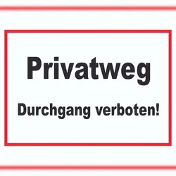 HB-Druck Privatweg Durchgang verboten Schild A3 (297x420mm)