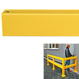 Moravia Rammschutzgeländer XL-Line, Länge 1200mm, Stahl 120 x 80mm, Querbalken