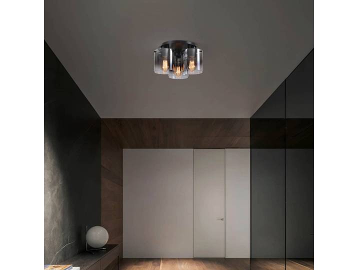 Searchlight Deckenleuchte Sweden, dimmbar, schwarz, für Wohn- / Esszimmer, Metall