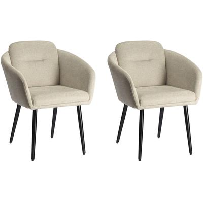 Esszimmerstuhl "Fleur", beige, B:65cm H:82cm T:65cm, LEGER HOME BY LENA GERCKE, Stühle, Esszimmerstuhl, Strukturstoff, ergonomisches Design, gesteppte Rückenlehne